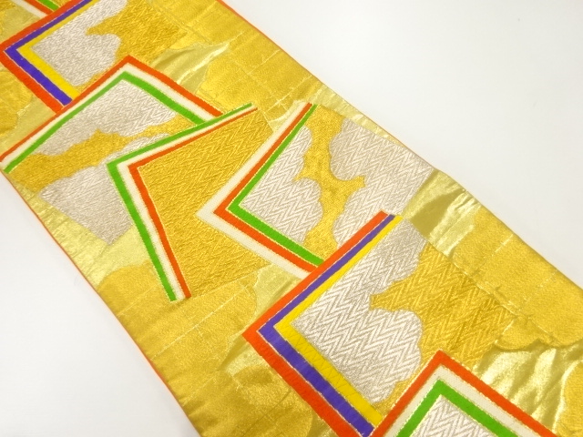 JAPANESE KIMONO / ANTIQUE KIDS OBI / SILK / WOVEN SHIKISHI